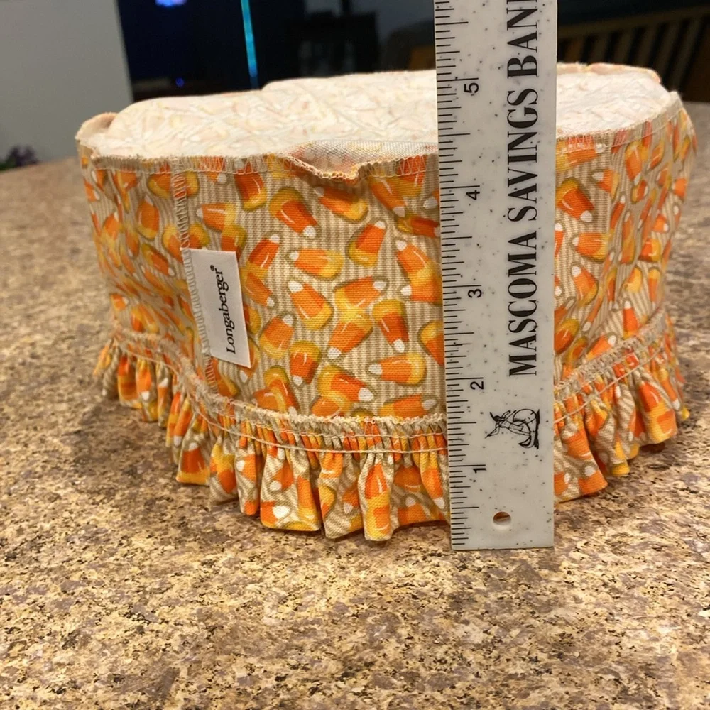 NIP Longaberger Candy Corn Darning Liner 2553477 Halloween Orange